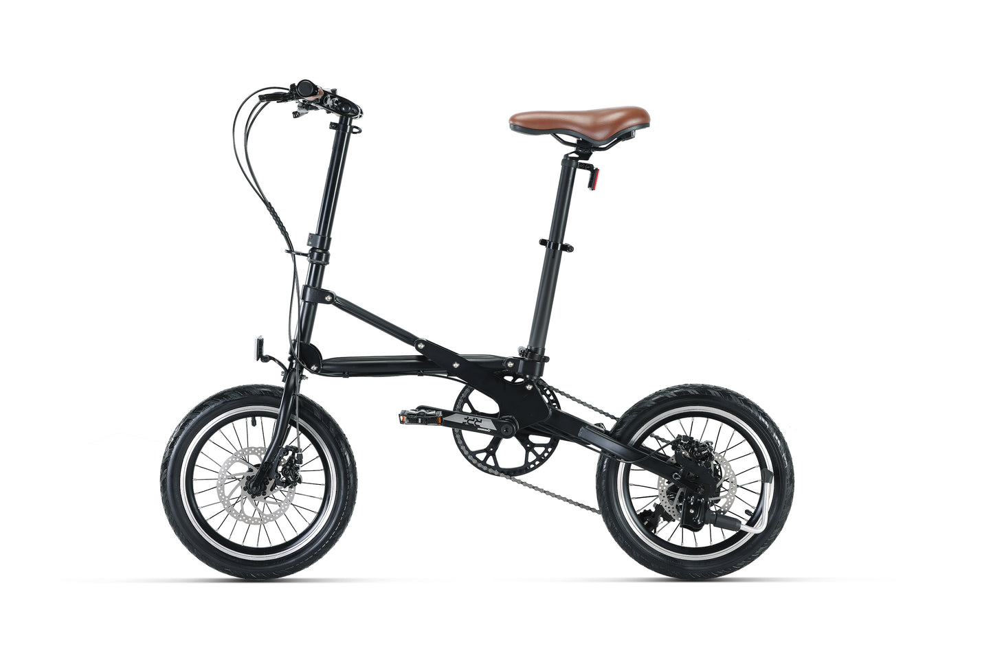 16 Inch Quick Fold Commuter Bike, 7 Speed Disc Brake Design