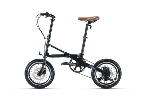 16 Inch Quick Fold Commuter Bike, 7 Speed Disc Brake Design
