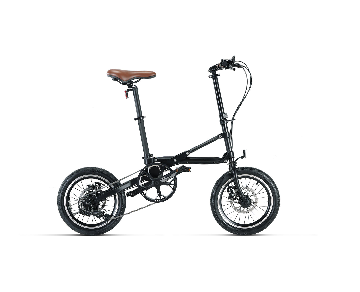 16 Inch Quick Fold Commuter Bike, 7 Speed Disc Brake Design