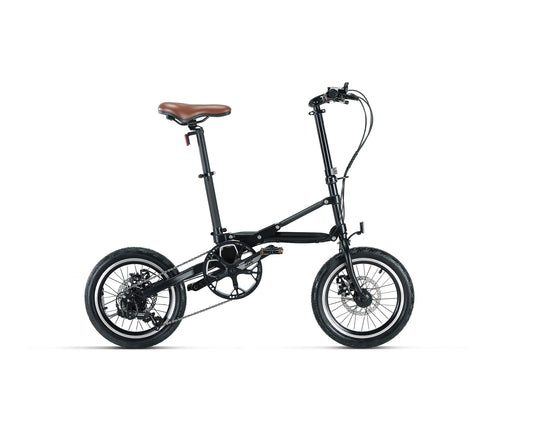 16 Inch Quick Fold Commuter Bike, 7 Speed Disc Brake Design