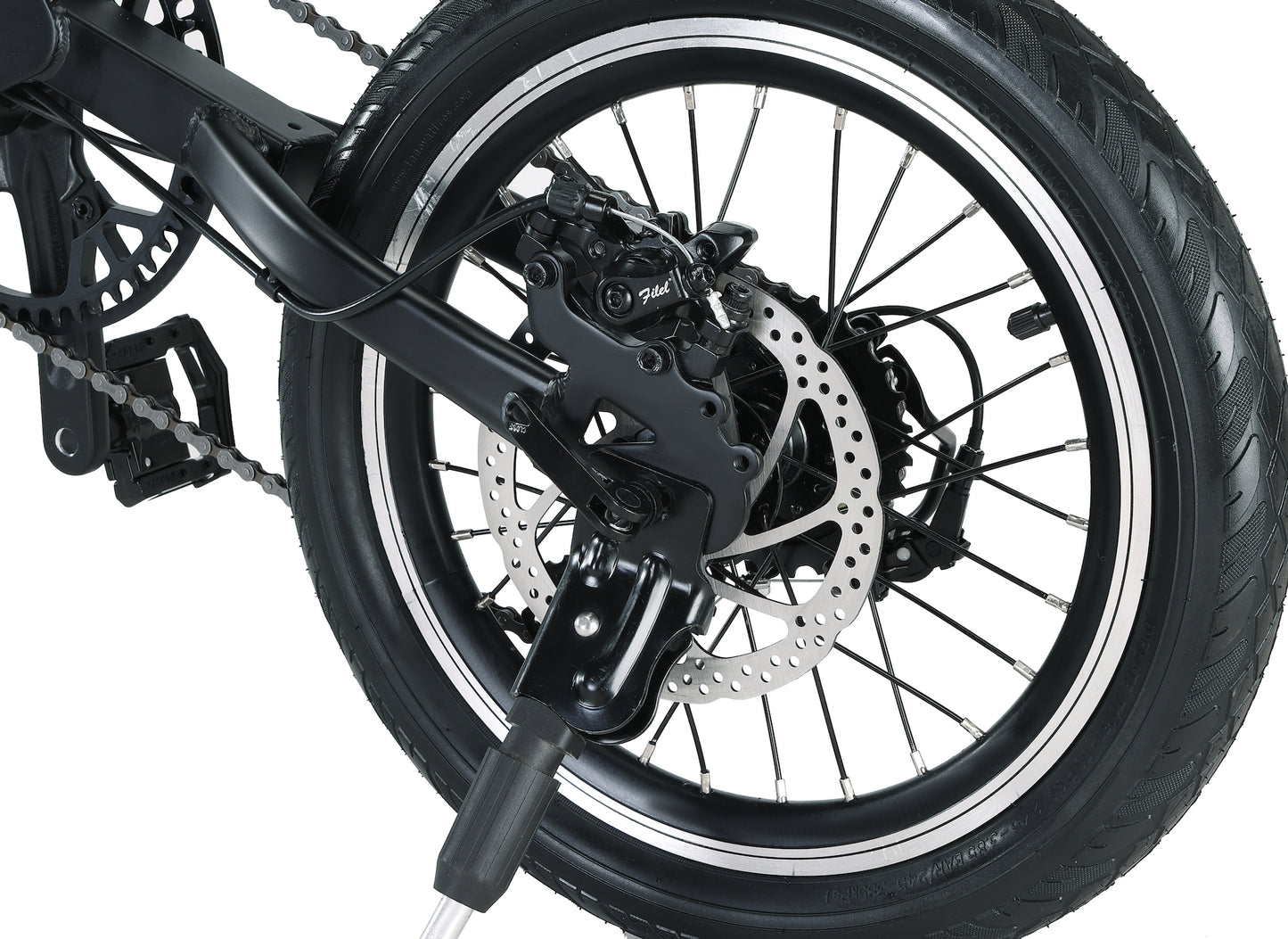 16 Inch Quick Fold Commuter Bike, 7 Speed Disc Brake Design